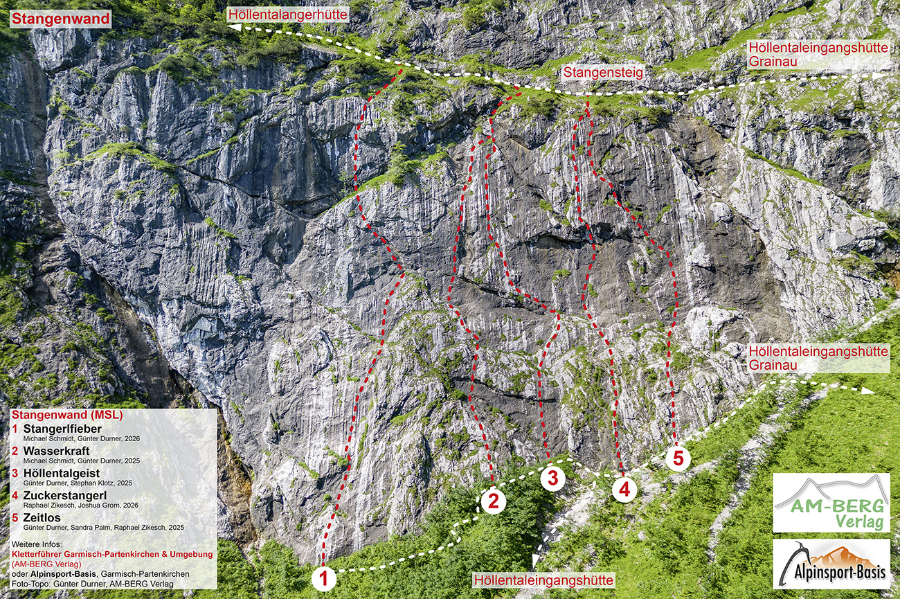 Klettergebiet Stangenwand, Grainau (Mehrseillängen)