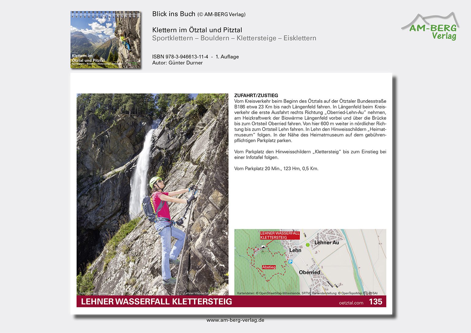 Klettern im Ötztal und Pitztal-Blick ins Buch09_Lehner Wasserfall Klettersteig