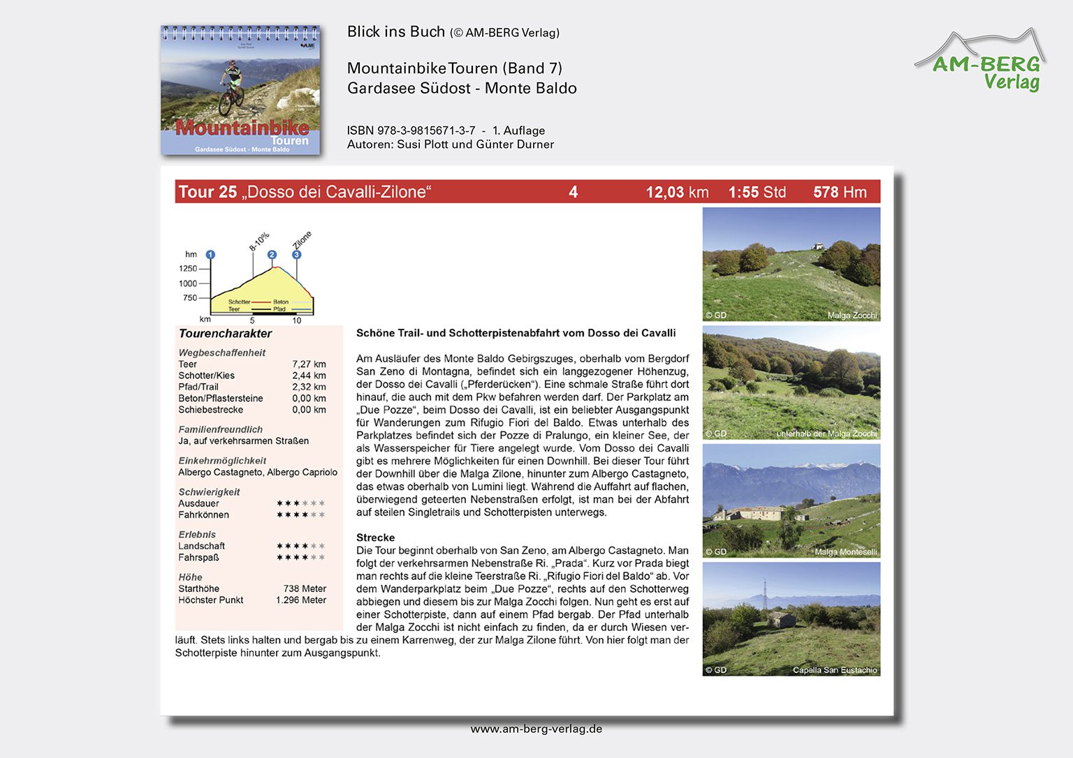 Mountainbike Touren Gardasee Südost - Monte Baldo_BlickinsBuch8_Dosso dei Cavalli-Zilone