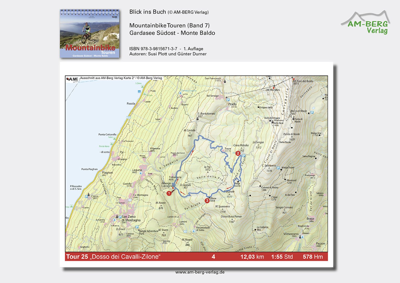 Mountainbike Touren Gardasee Südost - Monte Baldo_BlickinsBuch_Dosso-dei-cavalli-zilone_landkarte