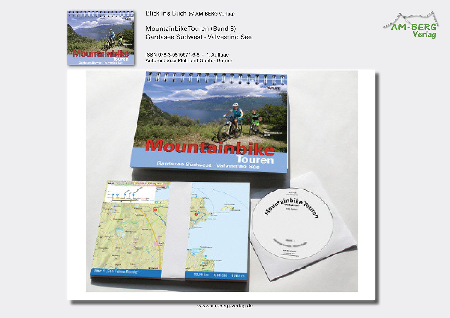 Mountainbike Touren Gardasee Südwest - Valvestino See (Band 8)_Ringbuch, Tourenkarten, CD