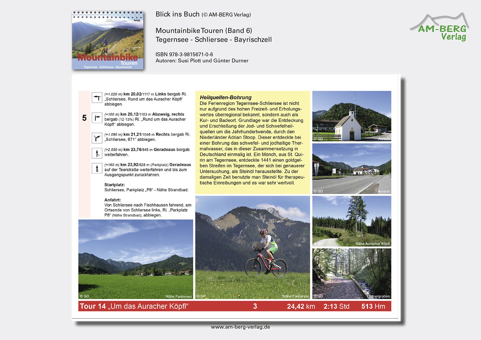 Detail Beschreibung Beispieltour Um das Auracher Köpfl_Mountainbike Touren Tegernsee-Schliersee-Bayrischzell (Band 6)_BlickinsBuch10