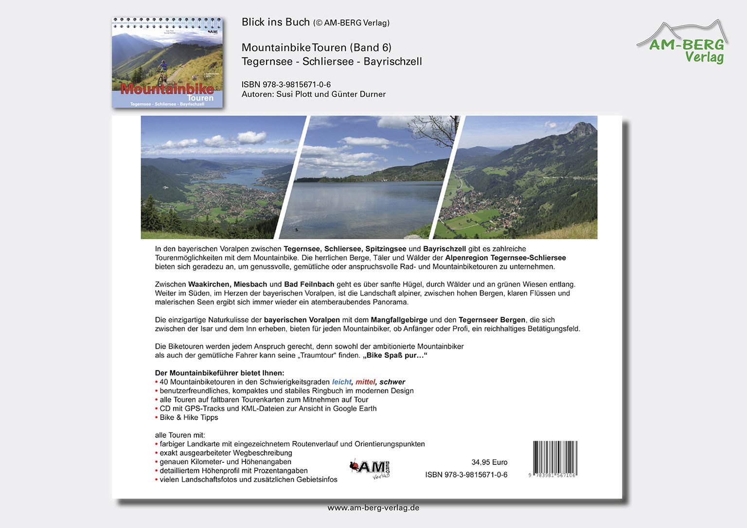 Mountainbike Touren Tegernsee-Schliersee-Bayrischzell (Band 6)_Rückseite Buch