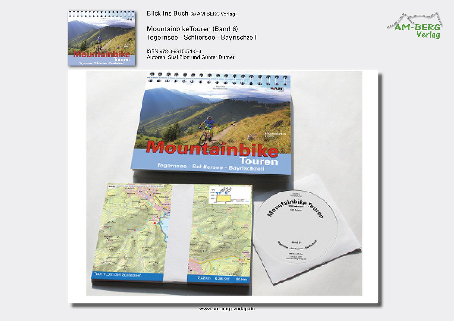 Set_Mountainbike Touren Tegernsee-Schliersee-Bayrischzell (Band 6)_Ringbuch, Tourenkarten, CD