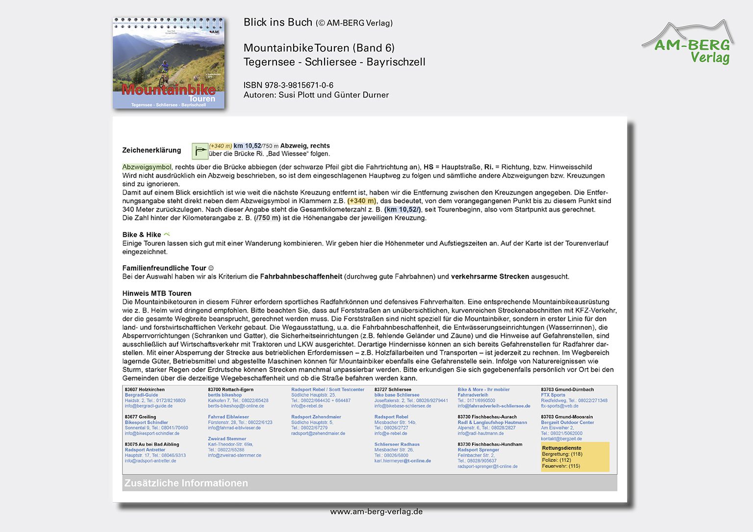 Mountainbike Touren Tegernsee-Schliersee-Bayrischzell (Band 6)_BlickinsBuch06