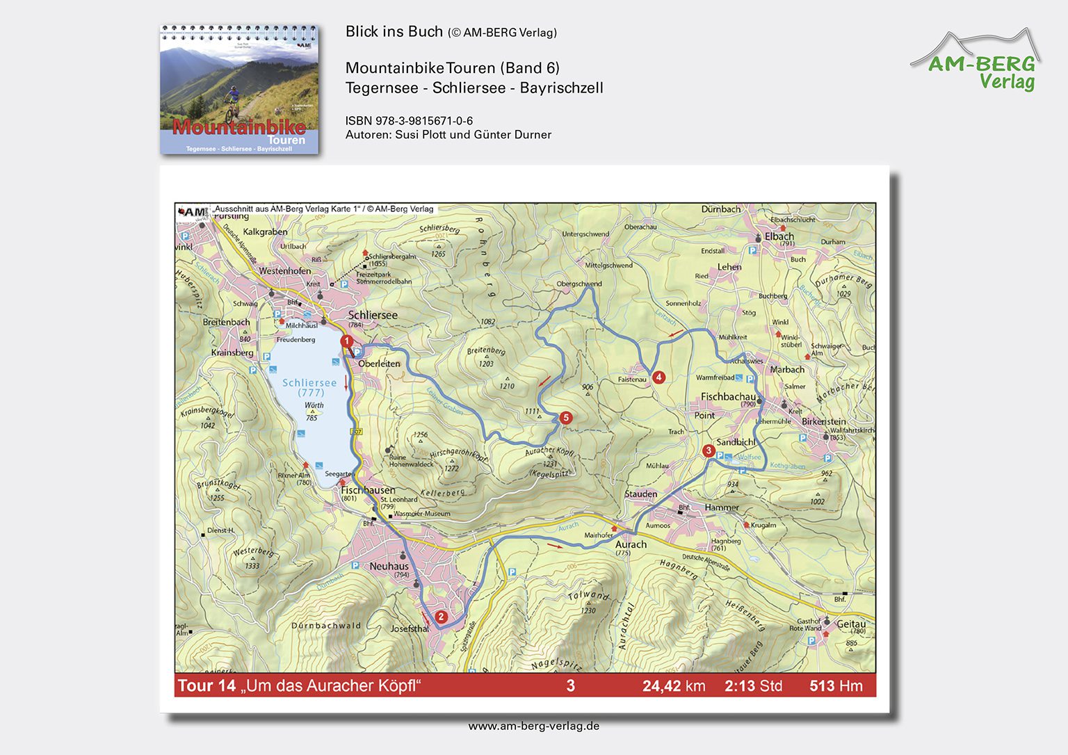 Übersichtskarte_Um das Auracher Köpfl_Mountainbike Touren Tegernsee-Schliersee-Bayrischzell (Band 6)_BlickinsBuch08