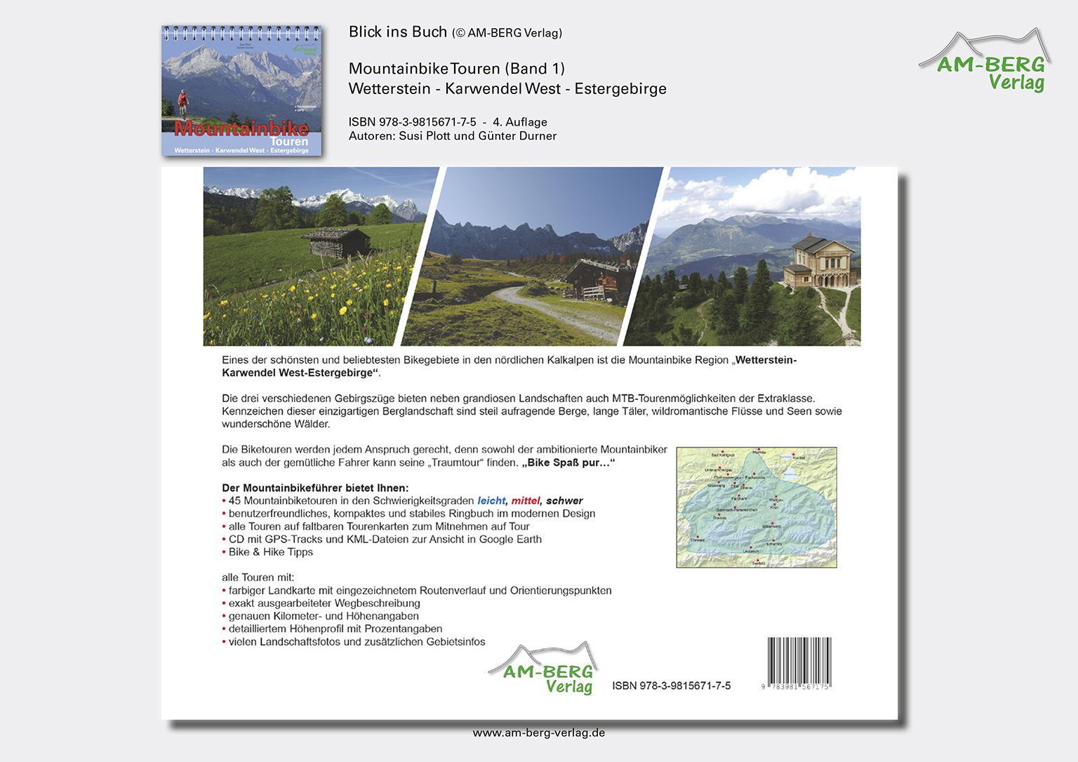 Mountainbike Touren Wetterstein-Karwendel-West-Estergebirge_band1_Rückseite Buch