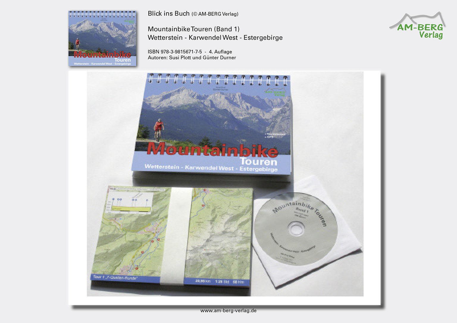 Mountainbike Touren Wetterstein-Karwendel-West-Estergebirge_band1_Ringbuch, Tourenkarten, CD