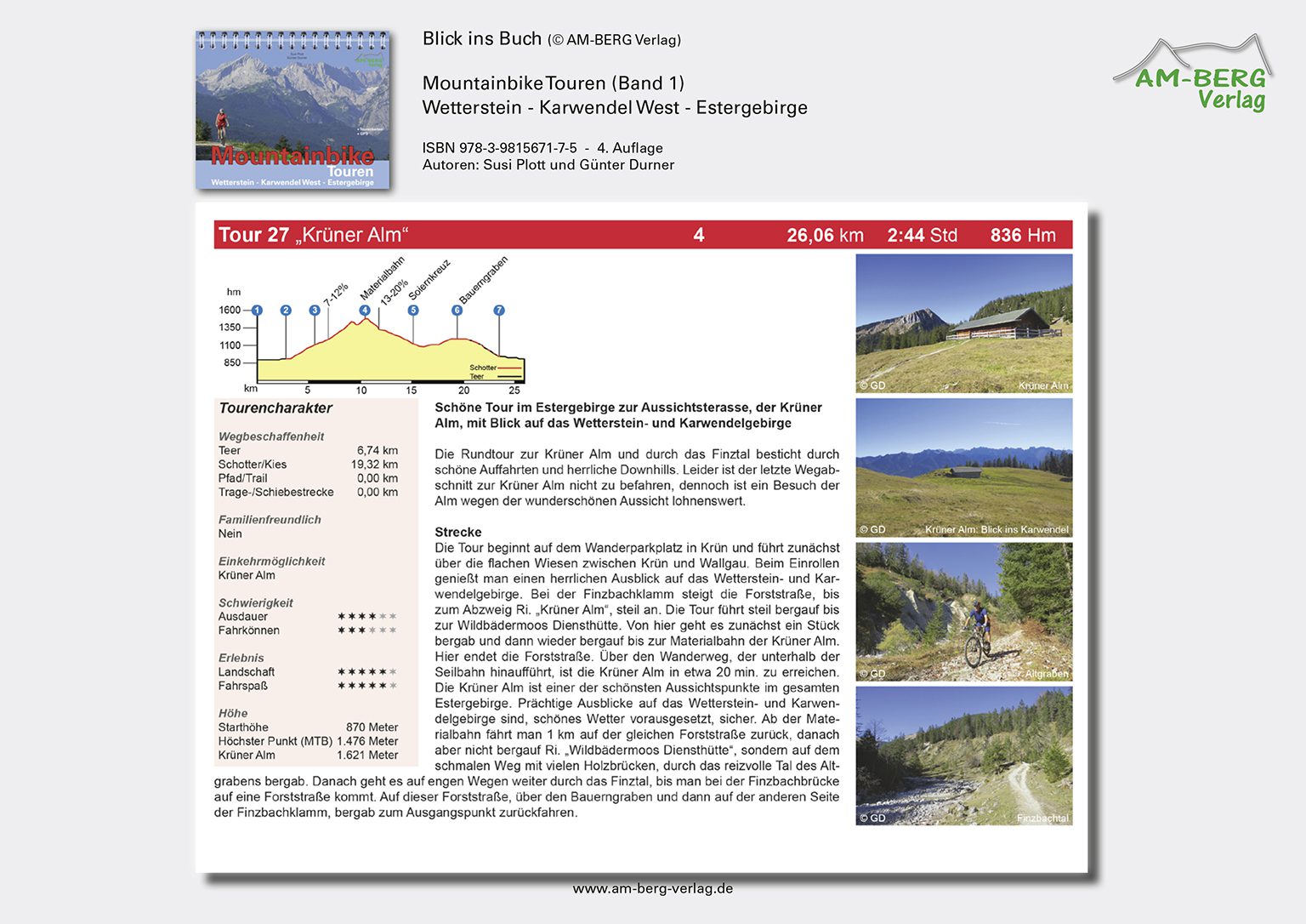 Beispieltour MTB Krüner Alm_Mountainbike Touren Wetterstein-Karwendel-West-Estergebirge_band1_BlickinsBuch08